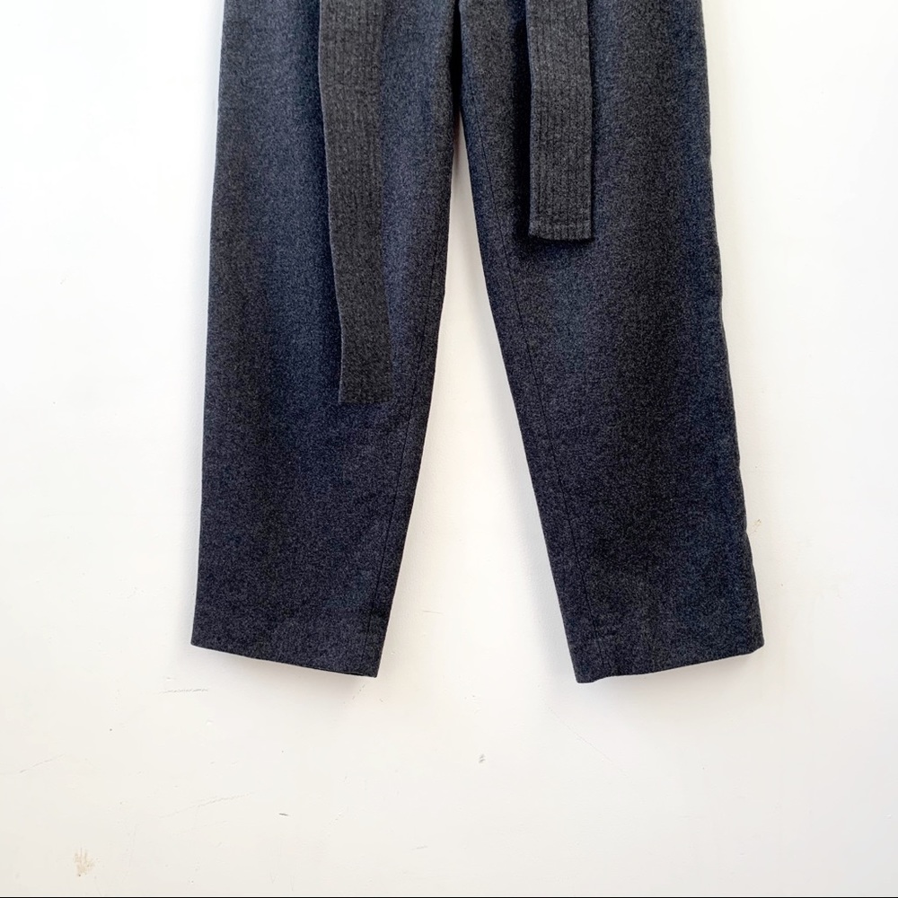 Aritzia Wilfred Jallade Gray Tie Front Cropped Tapered Leg Wool Pants - Picture 11 of 16